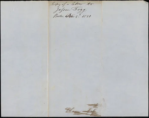 Copy of a letter from Samuel Warner to Jesse Fogg, 5 November 1851