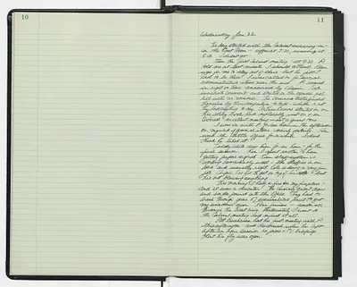 Handwritten journal entry for January 22, 1969