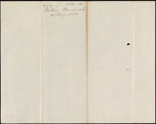 George Coffin to William Hammatt, 30 May 1838