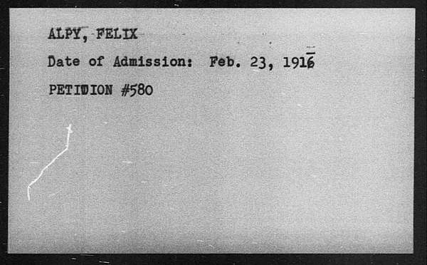 Alpy, Felix - 1916