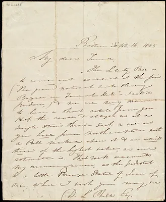 Letter from Maria Weston Chapman, Boston, [Mass.], to David Lee Child, Sept. 14, 1845