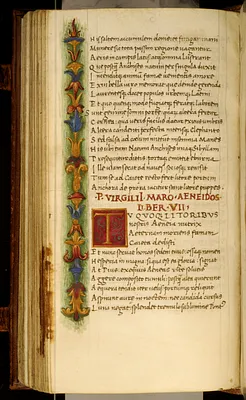 Leaf from Eclogues, Georgics and Aeneid