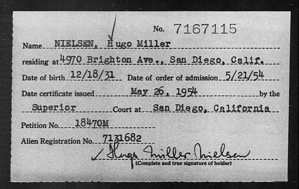 Nielsen, Hugo Miller - 1954