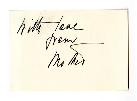 Note from Bess W. Truman to Margaret Truman