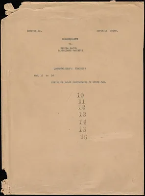 Envelope for seven photographs of Buick car, Photographer John L. Farley
