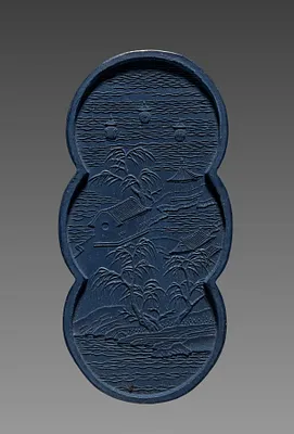 Ink Stick from an Imperially Commissioned Set of Ink Stick with Images and Poems of Famous West Lake Sites