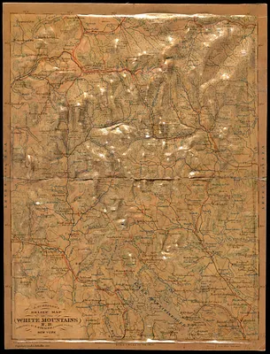 J. Schedler's relief map of the White Mountains, N.H