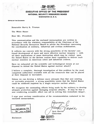 Memorandum from Jack Gorrie to President Harry S. Truman, with Attachment