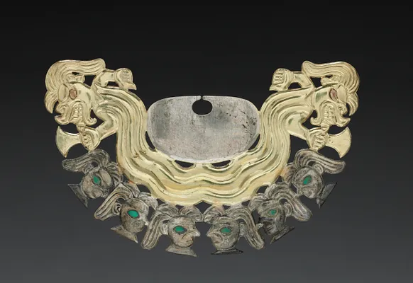 Nose Ornament with Decapitators and Human Heads