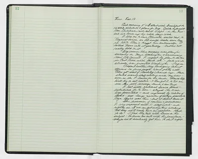 Handwritten journal entry for February 13, 1969
