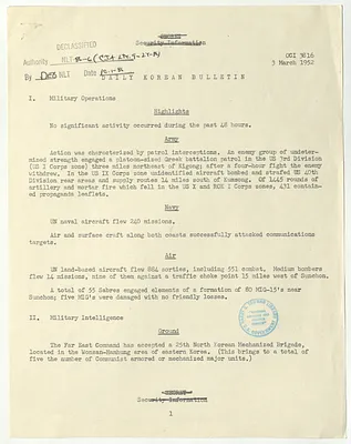 Memorandum, Daily Korean Bulletin