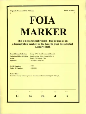 Federalist Society of Pennsylvania--Government Reform 4/3/92 [OA 7571] [6]