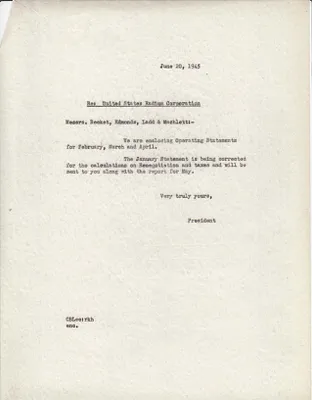 Letters Sent to Messrs. Becket, Edmonds, Ladd & Machlett, June 20, 1945