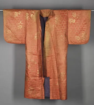 Noh Costume (Surihaku) with Flowers in Fence