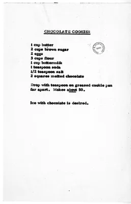 Recipe for Chocolate Cookies