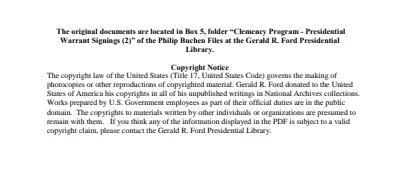 Clemency Program - Presidential Warrant Signings (2)