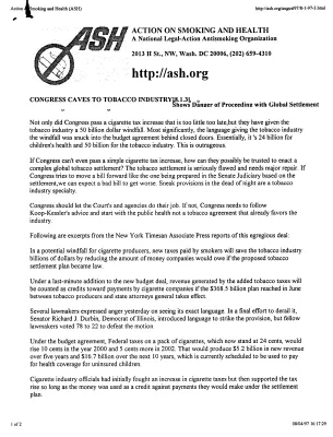 Tobacco Industry's Finances