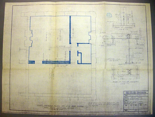 Architectural Drawing, Second Floor Framing Plan