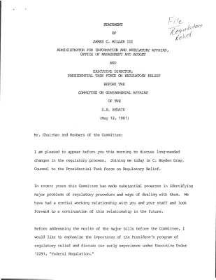 Regulatory Reform Issue [1981] (4)