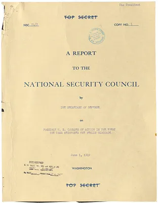National Security Council Report 24/2, Report to the National Security Council by the Secretary of Defense on Possible United States Courses of Action in the Event the U. S. S. R. Reimposes the Berlin Blockade