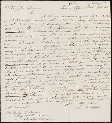 Jesse Gilman to George Coffin, 8 April 1843