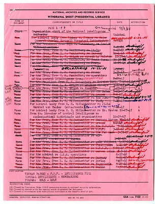 Memorandum from Rear Admiral R. H. Hillenkoetter to President Harry S. Truman