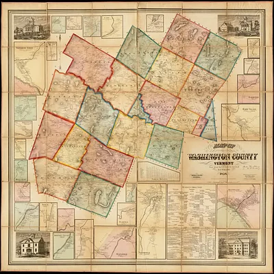 Map of Washington County, Vermont