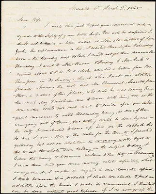 Letter from Amos Augustus Phelps, Norwalk, Ct., to [Charlotte Phelps], March 2. 1835