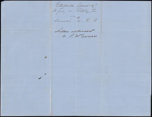 George Getchell to Samuel Warner, 10 July 1854