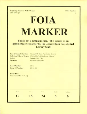 Unanswered Mail 10/91 [3]