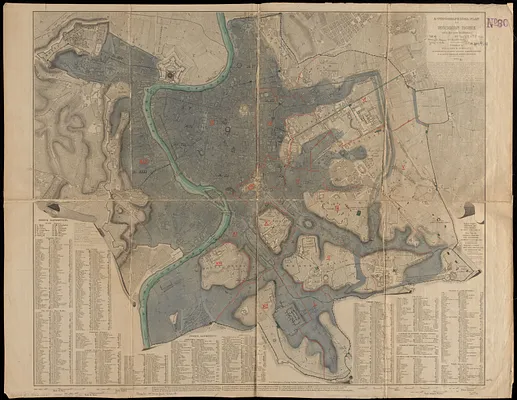 A topographical plan of modern Rome with the new additions