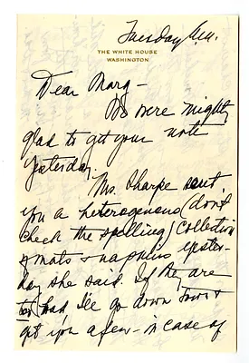 Letter from Bess W. Truman to Margaret Truman