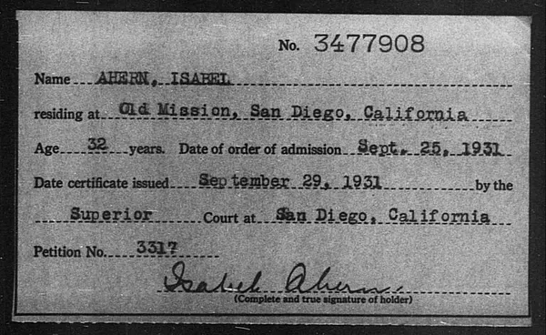 Ahern, Isabel - 1931