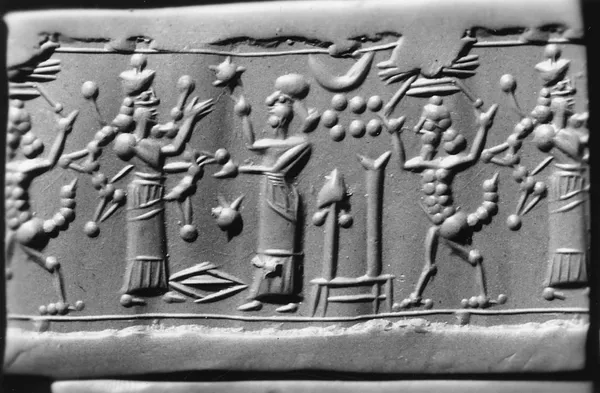 Cylinder Seal with a Cultic Scene