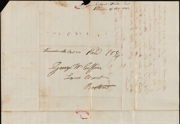 Robert Frost to George Coffin, 19 October 1842