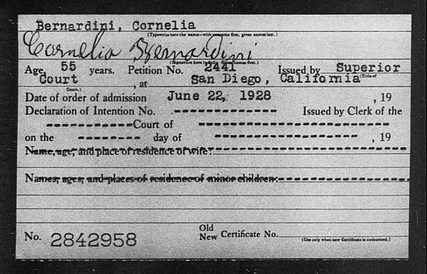 Bernardini, Cornelia - 1928