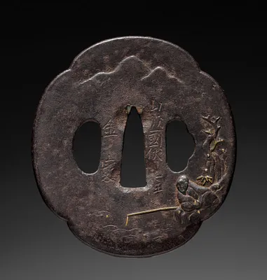 Sword Guard (Tsuba) with Fishing Sage