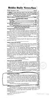 Newspaper Clipping, Hobbs Daily News-Sun