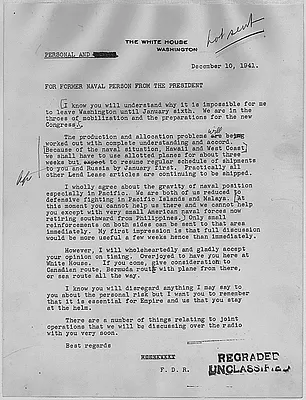 Franklin D. Roosevelt to Winston Churchill