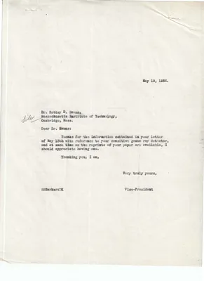 Letters Received to H.H. Barker, May 13, 1936