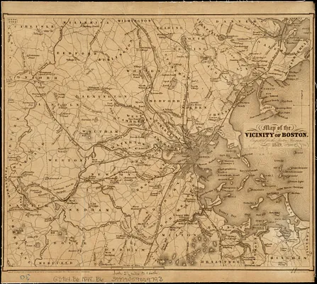 Map of the vicinity of Boston