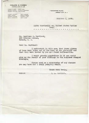 Letters Received to Dr. Harrison S. Martland, October 1, 1935