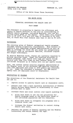 Financial Assistance for Health Care Act [Fact Sheet]
