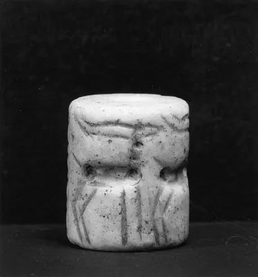 Cylinder Seal with Horned Animals before a Temple