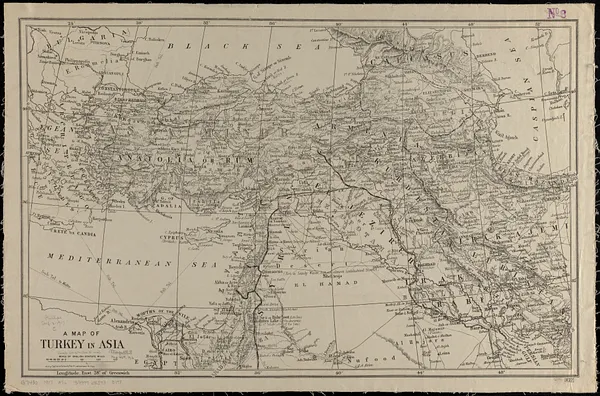 A map of Turkey in Asia