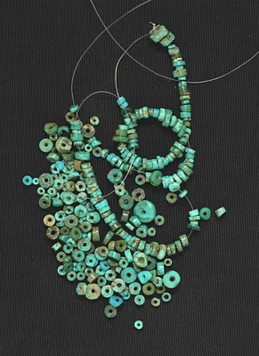 Modern blue beads removed from Necklace