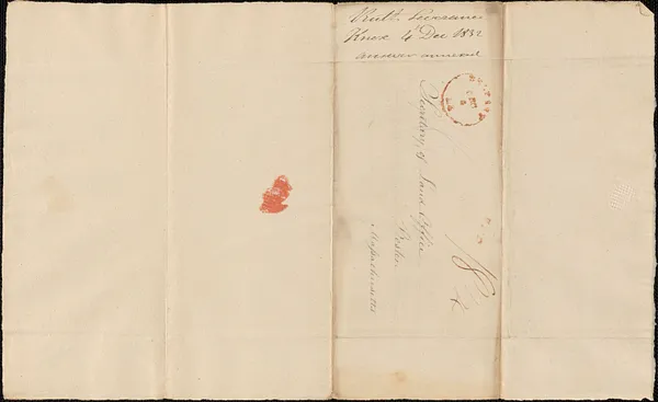 Ruth Severance to the Land Agent, 4 December 1832