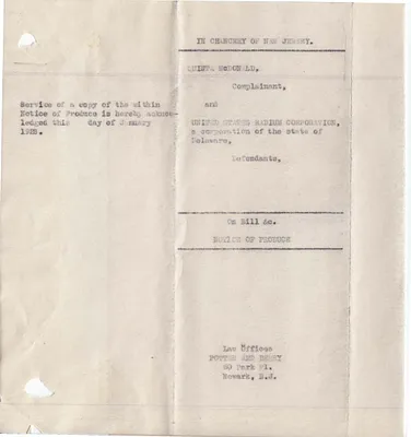 Deposition, January 4, 1928