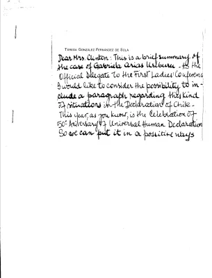 [First Ladies] Conference - Chile Declaration, Etc. [1]