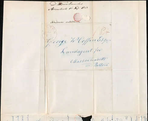 Dennis Fairbanks to George Coffin, 13 September 1843